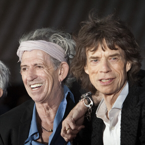 Charlie Watts, Keith Richards et Mick Jagger à Londres en 2012.