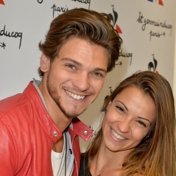 Rayane Bensetti et Denitsa Ikonomova à l'inauguration de la nouvelle boutique du coq sportif à Saint Germain à Paris le 21 septembre 2016. © Coadic Guirec/Bestimage