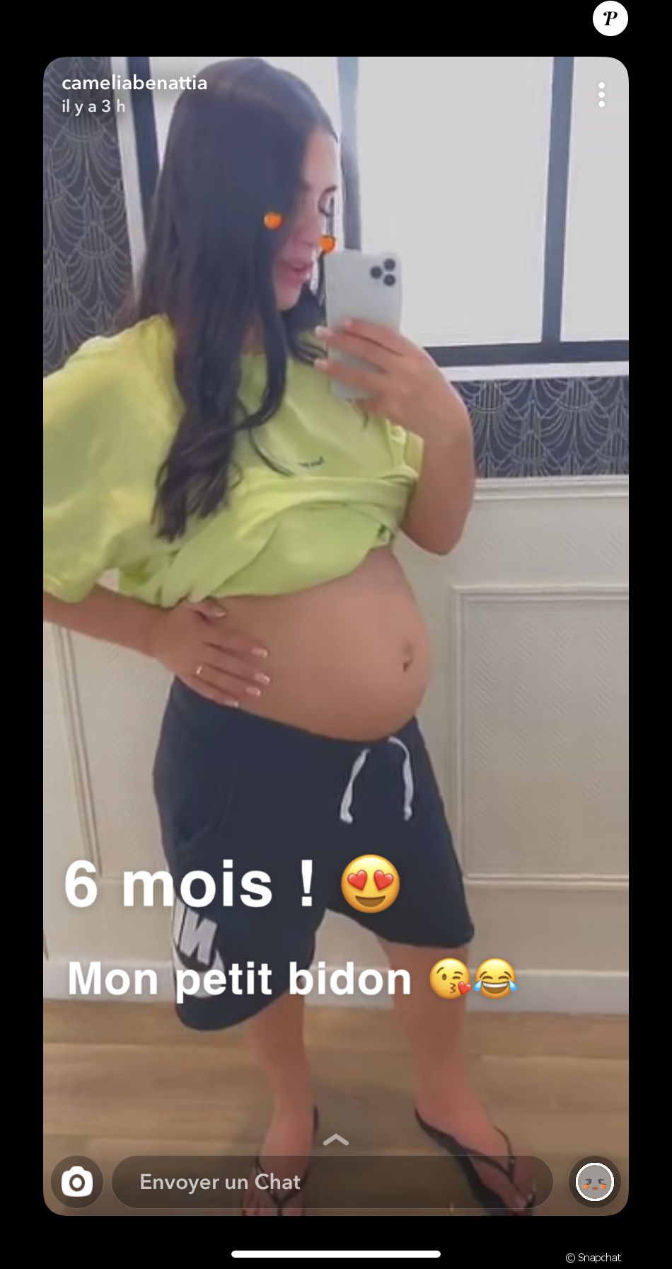 Camelia Benattia Enceinte Et A Six Mois De Grossesse Devoile Son Ventre Snapchat 29 Juillet Purepeople