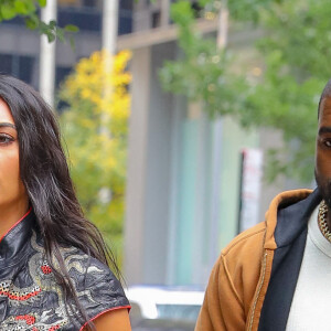 Kim Kardashian et Kanye West vont déjeuner au Milos, à New York, le 25 octobre 2019. 