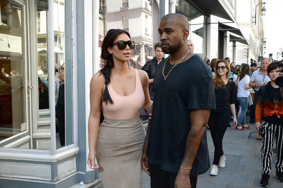 Kim Kardashian et Kanye West à l'Avenue, à Paris, le 19 mai 2014.