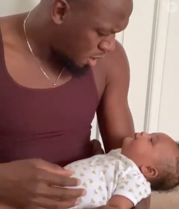 Usain Bolt et sa fille Olympia Lightning Bolt. Août 2020.