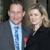Jean-Pierre Papin avec sa femme Florence le 13 avril 2007 à l'Elysée à Paris après avoir reçu les insignes de chevalier dans l'ordre de la Légion d'honneur des mains de Jacques Chirac. ©Nicolas Khayat/ABACAPRESS.COM