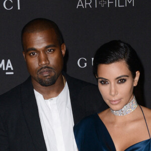 Kanye West et Kim Kardashian, le 1er novembre 2014 à Los Angeles. 