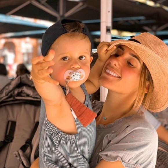 Jesta Hillmann avec son fils Juliann, le 18 juillet 2020