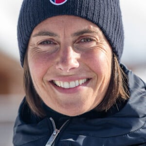 Photocall avec Alessandra Sublet, maitresse de cérémonie du 23ème festival international du film de comédie de l'Alpe d'Huez, le 18 janvier 2020. © Cyril Moreau/Bestimage