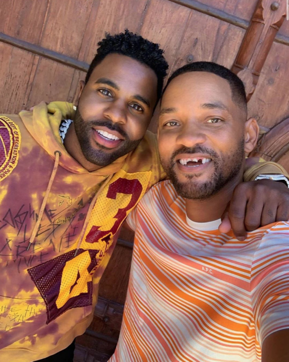 Jason Derulo et Will Smith, qui dévoile son nouveau sourire. Août 2020.