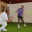 Will Smith apprend le golf à Jason Derulo. Août 2020.