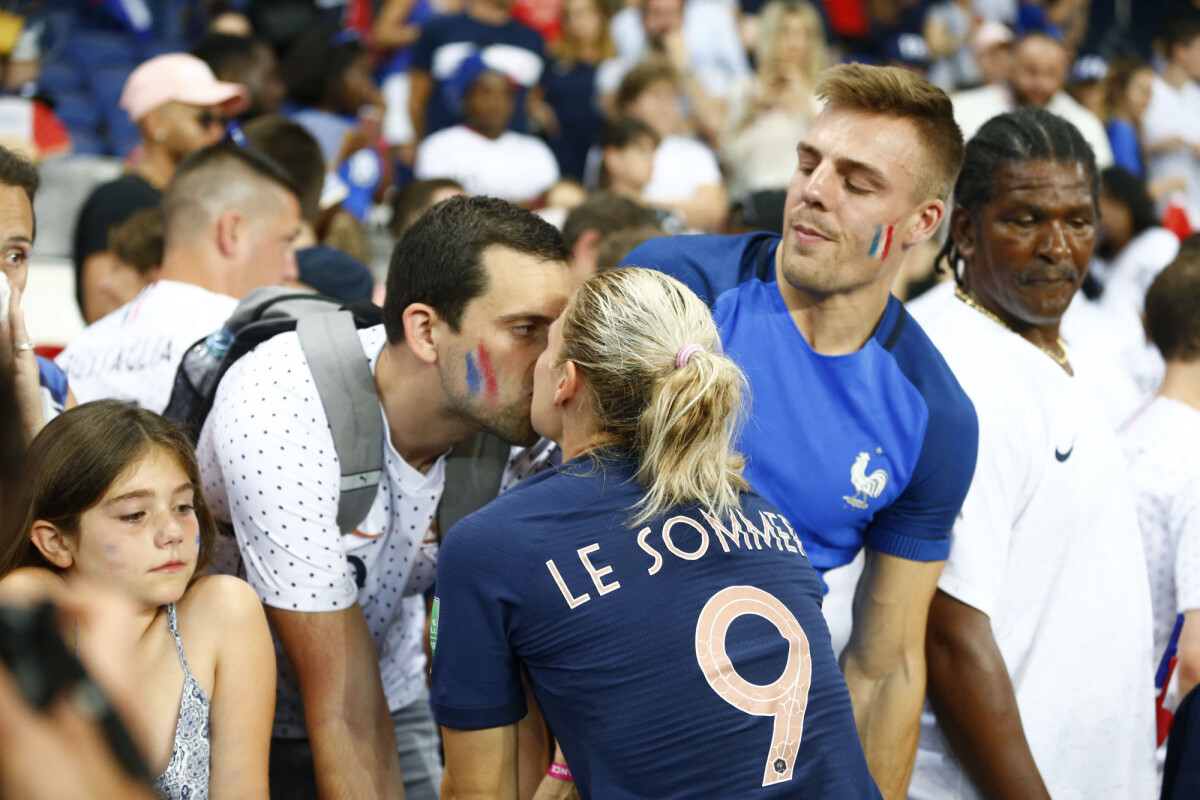 Photo Eugenie Le Sommer (France) avec son compagnon Florian Dariel