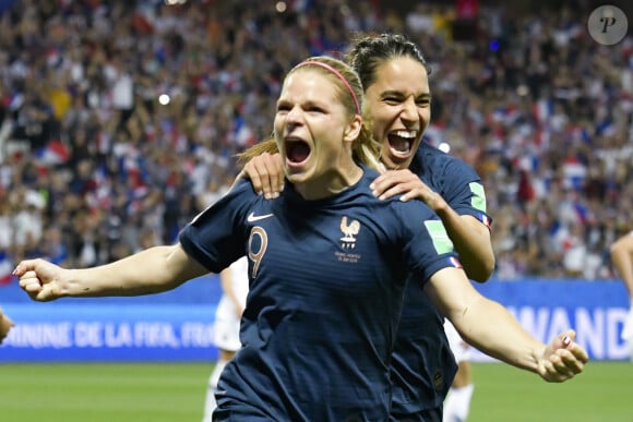 Eugenie Le Sommer (France) - Dans le cadre de la coupe du monde féminine de football, l'équipe de France bat la Norvège (2-1) à Nice, le 12 juin 2019. 