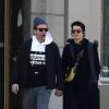 Ewan McGregor et sa compagne Mary Elizabeth Winstead se promènent à New York avec sa fille Jamiyan McGregor, le 15 mars 2020. @Backgrid USA / Bestimage