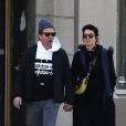  Ewan McGregor et sa compagne Mary Elizabeth Winstead se promènent à New York avec sa fille Jamiyan McGregor, le 15 mars 2020. @Backgrid USA / Bestimage 