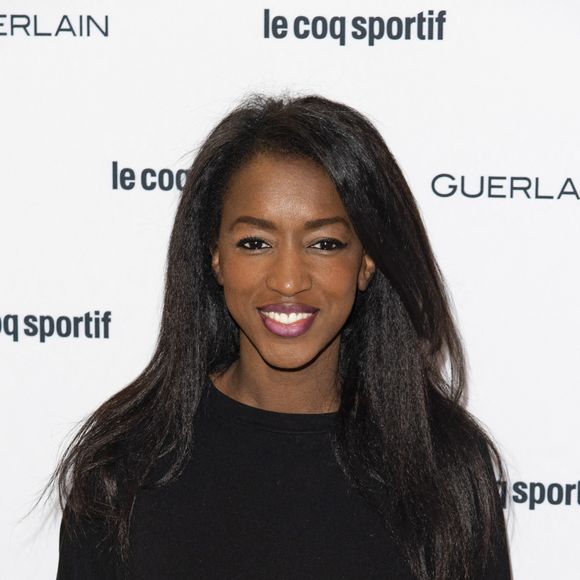 Hapsatou Sy - Guerlain et le coq sportif au lancement de leur seconde collaboration à la boutique Guerlain des Champs-Elysées à Paris le 23 octobre 2018. © Pierre Perusseau/Bestimage