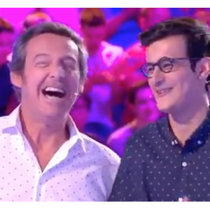 Jean-Luc Reichmann et Paul dans "Les 12 Coups de midi" sur TF1, le 18 juillet 2019.