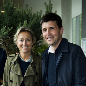 Thomas Sotto et Anne Sophie Lapix au village des internationaux de France de tennis de Roland Garros 2019 à Paris le 7 juin 2019. © JB Autissier / Panoramic / Bestimage