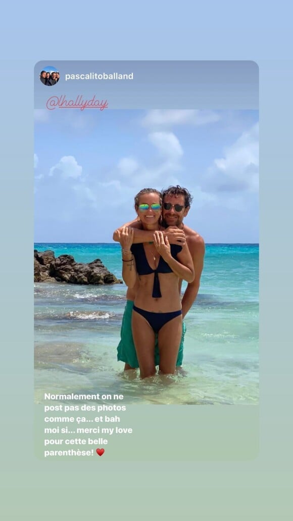 Laeticia Hallyday et son compagnon Pascal Balland sur Instagram, le 28 août 2020.