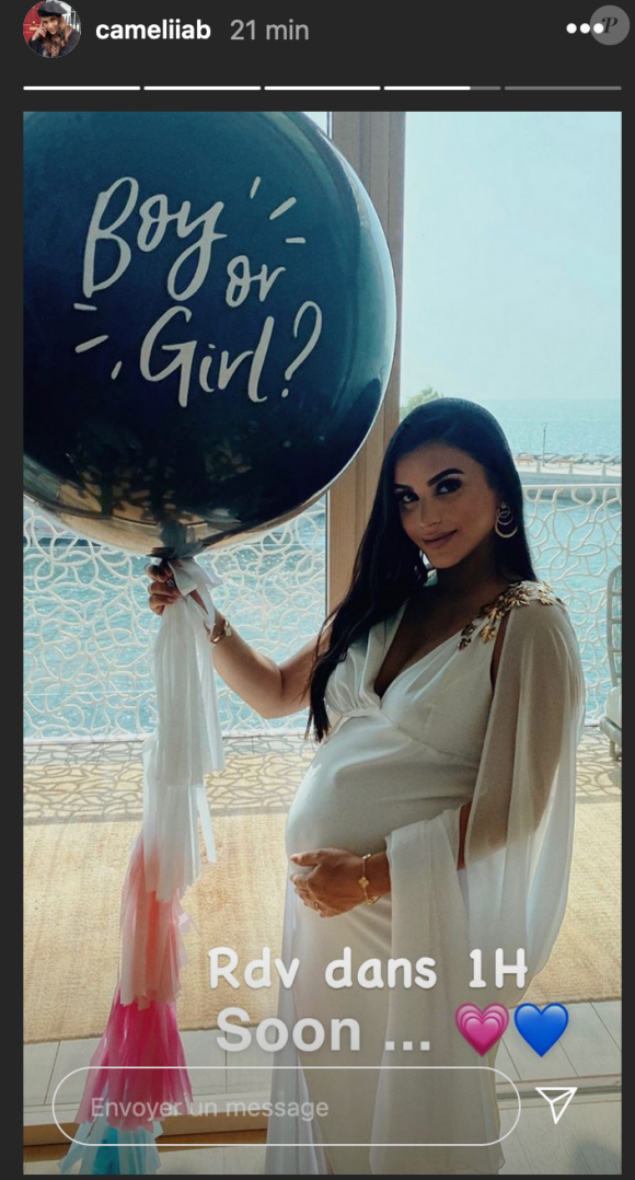 Camélia Benattia lors de sa baby-shower - Instagram, 30 août 2020