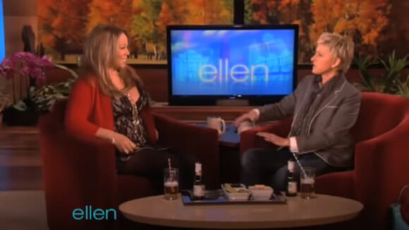 Mariah Carey interviewée par Ellen DeGeneres, en 2008.