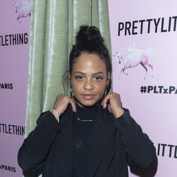 Exclusif - Christina Milian lors de l'ouverture du tout nouveau showroom parisien PrettyLittleThing parrainée par Sananas, rue Saint-Florentin dans le 8ème arrondissement de Paris, France, le 3 mars 2020, en marge de la semaine de la mode de Paris. © Pierre Perusseau/Bestimage 