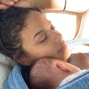 Christina Milian avec son fils Isaiah. Mars 2020.