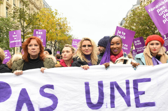 Eva Darlan, Ane Marivin, Alexandra Lamy, et Tatiana-Laurence Delarue - De nombreuses artistes et personnalités marchent contre les violences sexistes et sexuelles © Coadic Guirec / Bestimage