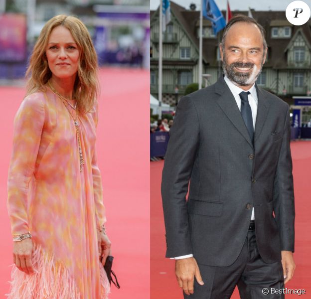 Vanessa Paradis et Edouard Philippe lors de l'ouverture du 46e festival du film américain de Deauville.