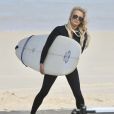 Exclusif - Pamela Anderson sur le tournage d'une publicité pour Ultra Tunes TV sur la plage de Gold Coast sur la côte est de l'Australie, le 26 novembre 2019
