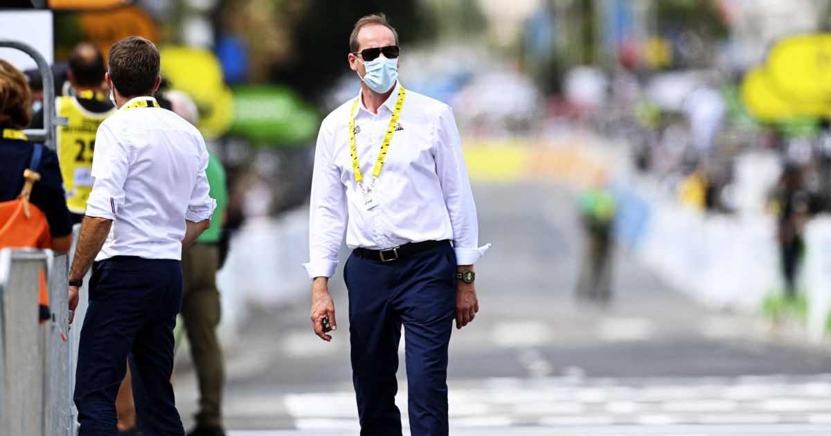 Christian Prudhomme lors de la première étape du Tour de France 2020