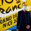 Exclusif - Christian Prudhomme, le directeur du Tour de France, durant le dévoilement des fresques de l'artiste Otom sous le pont du stade Allianz Riviera à Nice (été 2020). © Bruno Bebert / Bestimage