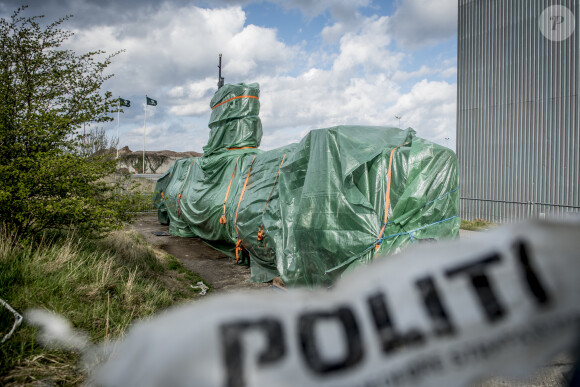 Le sous-marin "UCE Nautilus" de Peter Madsen mis sous scellé par la justice danoise. Peter MAdsen a été condamné à la prison à vie pour la torture et le meurtre de la journaliste Kim Wall. Copenhague, le 25 avril 2018.