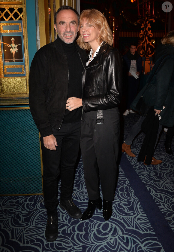 Semi-exclusif - Nikos Aliagas et sa femme Tina Grigoriou à la générale de presse du spectacle musicale "Les Souliers Rouges" aux Folies Bergères à Paris, France, le 4 février 2020. © Veeren/Bestimage