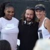 Serena Williams, Bob Sinclar, Victoria Azarenka lors d'un tournoi de tennis caritatif pour la 14ème édition annuelle du "Desert Smash 2018" à La Quinta en Californie, le 6 mars 2018. 