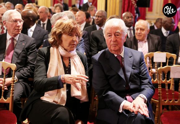 Edith Cresson et Edouard Balladur - Allocution du President de la Republique Francaise, Francois Hollande a l'occasion du lancement des Commemorations du Centenaire de la premiere Guerre Mondiale, au Palais de l'Elysee, le 7 Novembre 2013.