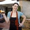 La gagnante de la finale de MasterChef, Anne Alassane pose devant son restaurant, La Pays'anne, à Montauban près de Toulouse, désormais fermé.