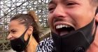 Rayane Bensetti au parc Asterix avec Denitsa Ikonomova.