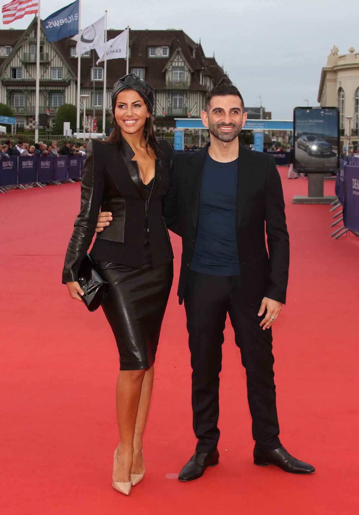 Photo : Kheiron et sa compagne Leila Boumedjane - Tapis rouge du film  Where to Invade Next et hommage à Michael Moore lors du 42ème Festival du  cinéma Américain de Deauville, le