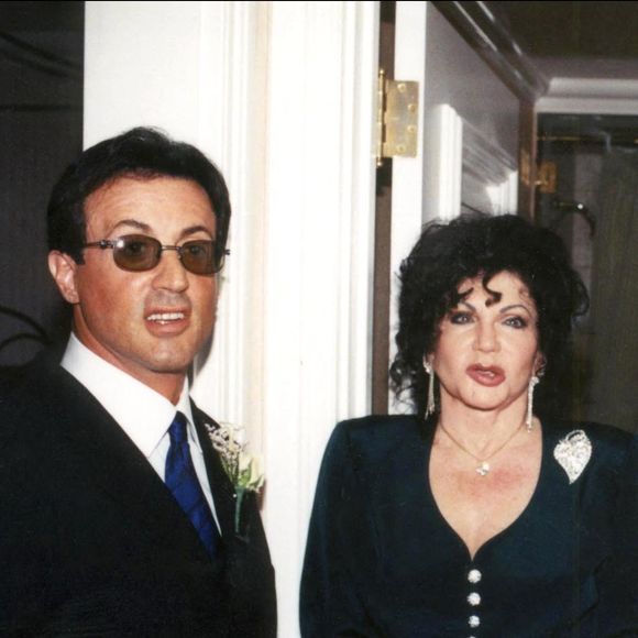 © ABACA. 19693-1. Los Angeles, USA, 13/11/1998. Sly Stallone and mom Jackie Stallone at Jackies wedding to Dr Stephen Marcus Levine. 