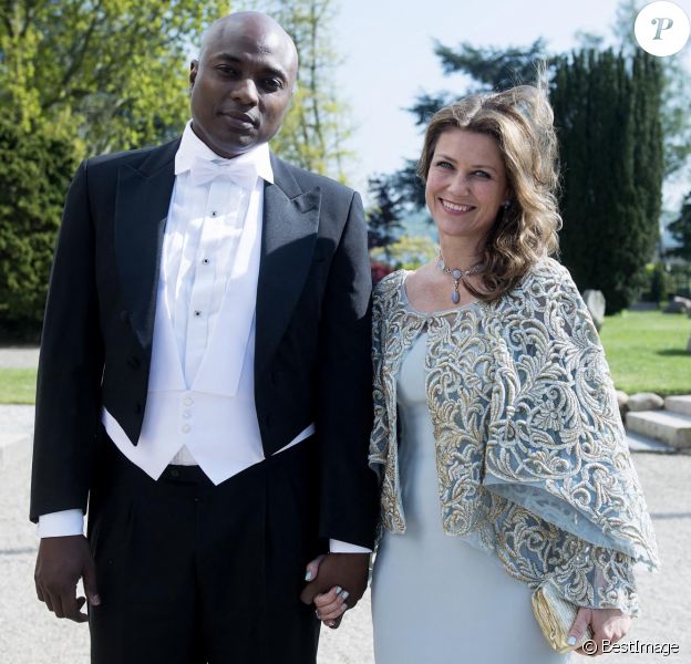 Shaman Durek, la princesse Martha Louise de Norvège - Mariage de la princesse Alexandra de Sayn-Wittgenstein-Berleburg avec le comte danois Michael Preben Ahlefeldt-Laurvig-Bille à Svendborg au Danemark le 18 mai 2019.