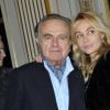 Guy Beart et Emmanuelle Beart - Remise de decoration par Aurelie Filippetti à Emmanuelle Beart " Officier de l'ordre des Arts et des Lettres" et à Ang Lee "Chevalier de l'ordre des Arts et des Lettres" au Ministere de la Culture à Paris.