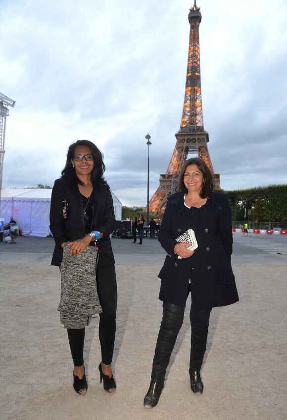 Exclusif - Audrey Pulvar et Anne Hidalgo (Maire de Paris) - Le concert de Paris 2020 pour la Fête Nationale à Paris, le 14 juillet 2020. © Veeren Ramsamy / Stephane Lemouton / Bestimage 