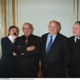  Paul Bocuse, Guy Savoye et Pierre Troigros à l'hôtel Crillon à Paris.  