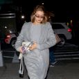 Gigi Hadid rentre chez elle après avoir passé la journée chez son compagnon Z. Malik à New York, le 17 janvier 2019