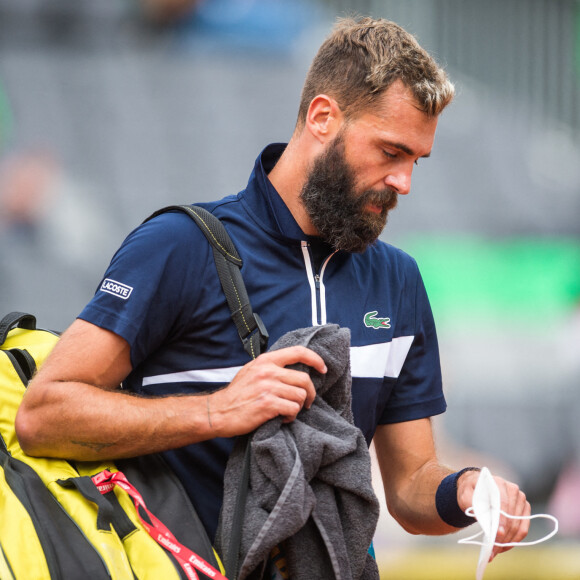 Benoît Paire a été éliminé au premier tour de l'Open d'Allemagne, après son abandon face à Casper Ruud. Hambourg, le 23 septembre 2020.