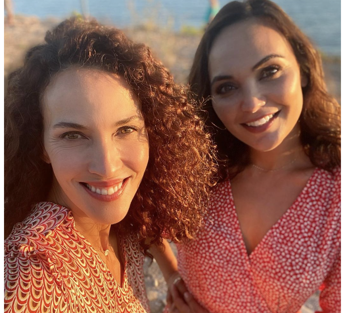 Photo Linda Hardy, Miss France 1992, et Valérie Bègue, Miss France