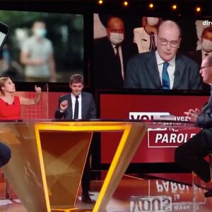 Jean Castex sur le plateau de Vous avez la parole sur France face à Léa Salamé