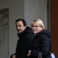 Claude Chirac et son mari Frédéric Salat-Baroux arrivent à la conférence national du handicap au palais de l'Elysée à Paris, France, le 11 février 2020. © Stéphane Lemouton/Bestimage   