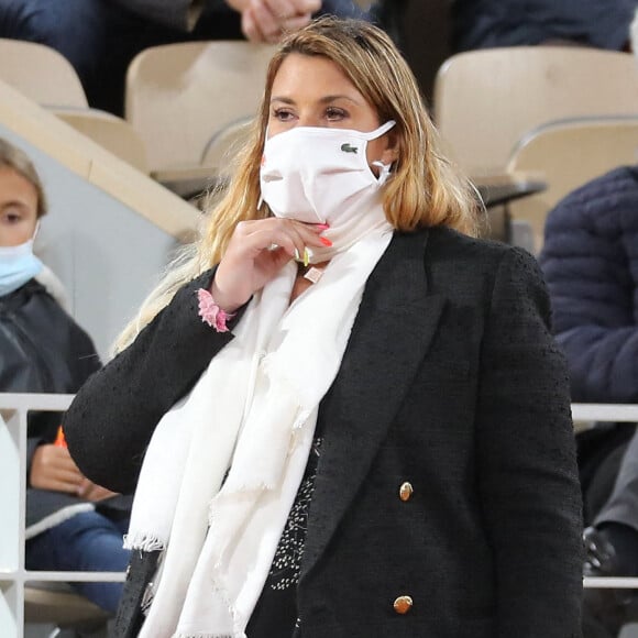 Marion Bartoli, enceinte de son premier enfant, lors des internationaux de tennis de Roland Garros à Paris. © Dominique Jacovides / Bestimage