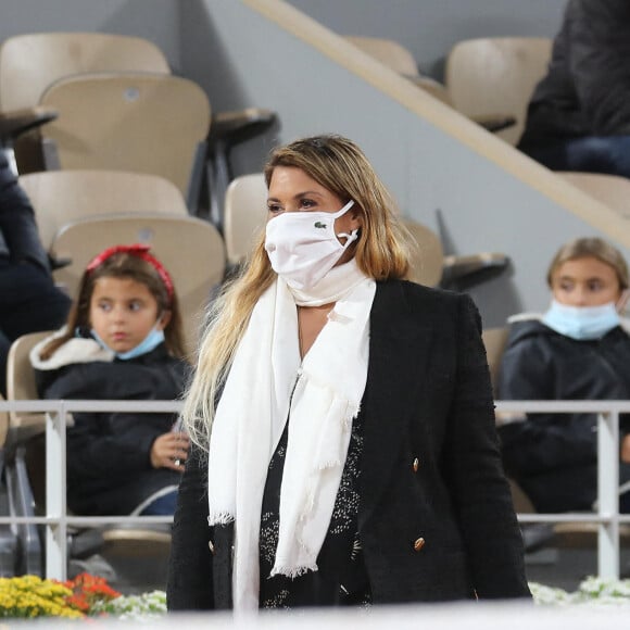 Marion Bartoli, enceinte de son premier enfant, lors des internationaux de tennis de Roland Garros à Paris le 27 septembre 2020. © Dominique Jacovides / Bestimage