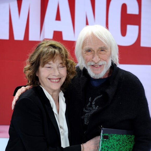 Exclusif - Jane Birkin et Pierre Richard - Enregistrement de l'émission "Vivement Dimanche" présentée par M.Drucker et diffusée le 5 janvier 2020 sur France 2. Le 4 décembre 2019 © Guillaume Gaffiot / Bestimage