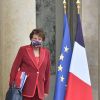 Roselyne Bachelot, masquée, ministre de la Culture - Sortie du conseil des ministres au Palais de l'Elysée à Paris le 28 septembre 2020